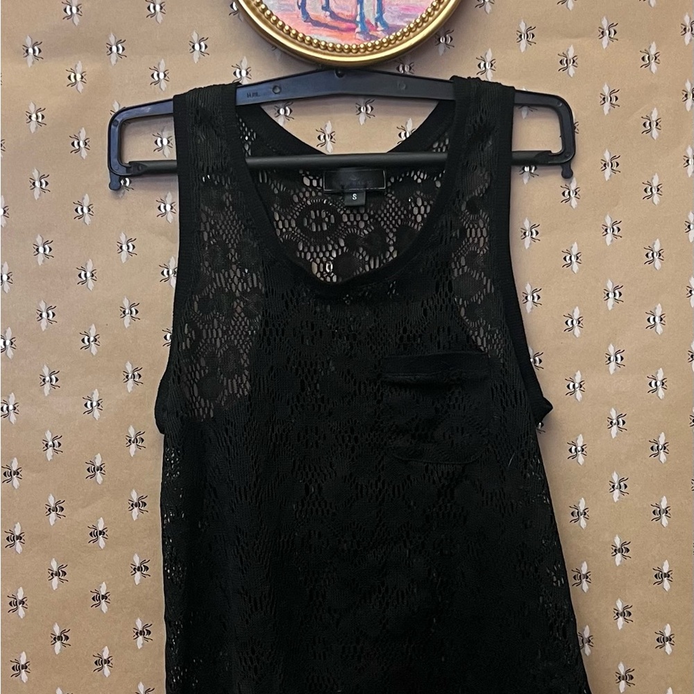 Black Lace Tank Top